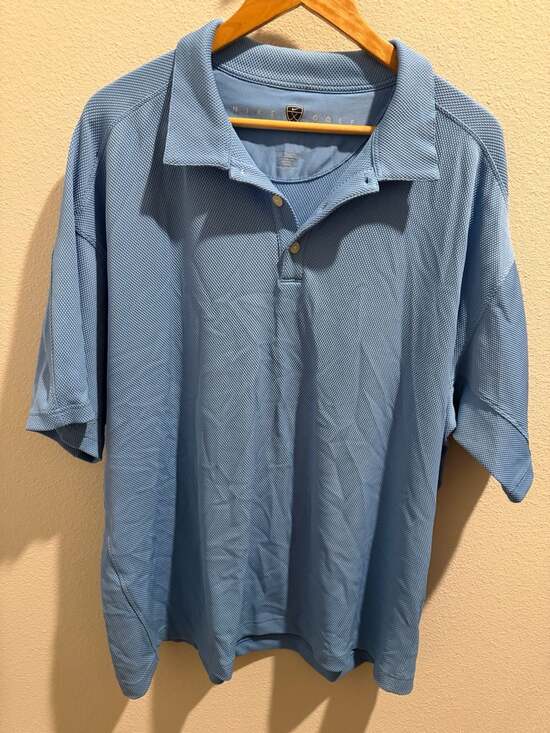 Nike Other - Nike Golf Sphere Dry Polo Shirt Light Blue XXL